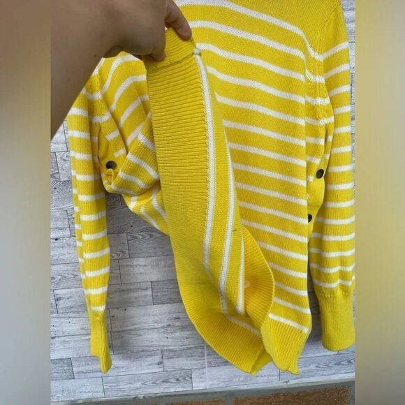 TUCKERNUCK yellow Stripe Bar Harbor Sweater XXL - Picture 7 of 9